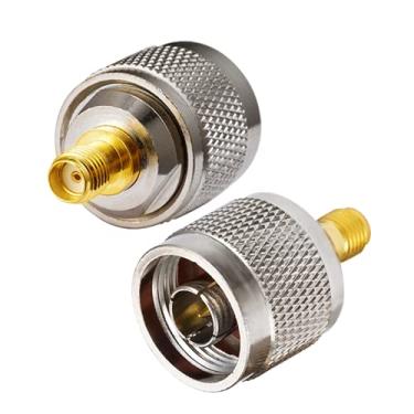 Imagem de POBADY SMA N-Type Adaptador SMA Fêmea para N-Type Macho Adaptador para Cabo de Antena Wi-Fi WLAN Roteador Wi-Fi Sem Fio (2 pcs)