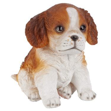 Imagem de Design Toscano JQ112069 Estátua colecionável Cavalier King Charles Puppy Partner, vermelho e branco, colorido