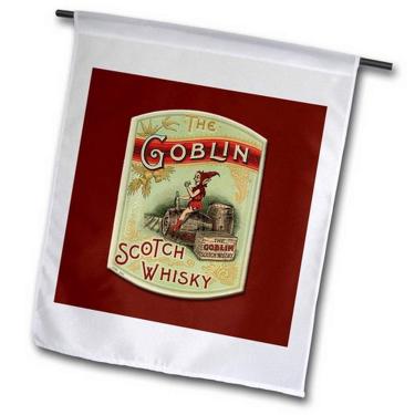Imagem de 3dRose fl_149307_2 Bandeira de jardim com etiqueta de uísque vintage The Goblin Scotch, 45,7 x 68,5 cm