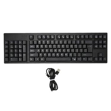 Imagem de Teclado para Canhotos, Teclado para Mão Esquerda de 109 Teclas USB Com Fio para Negócios Teclado Doméstico Teclado para Jogos Sem Fio Com Interface de Expansão de 2 USB HUB para