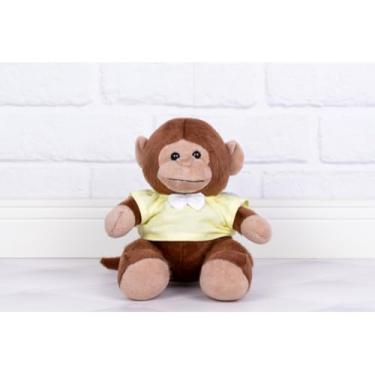 Imagem de PELUCIA SAFARI MACACO 18 CM, PARA DECORAÇÃO (Camiseta e gravata amarelo liso)