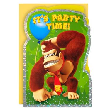 Imagem de Hallmark Cartão de aniversário Nintendo Donkey Kong (Barris of Fun) para crianças, adolescentes e jogadores