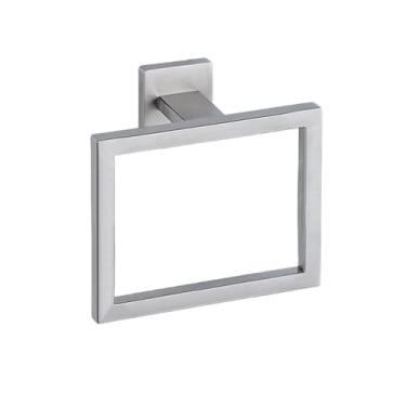 Imagem de Conjunto de ferragens para banheiro de aço inoxidável escovado, barra de toalha, suporte para papel higiênico, gancho para roupas, suporte para rolo de toalha, anel para toalha