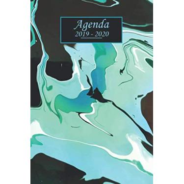 Imagem de AGENDA 2019-2020: 19 novembre au 20 décembre - 1 semaine en un coup d'œil - DIN A5 15 x 23 cm Planificateur mensuel avec check-lists & notes Jours ... Acrylique Couleurs Aquarelles Bleu Vert