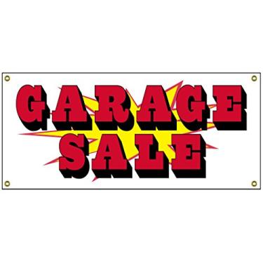 Imagem de Rogue River Tactical Banner de venda de garagem, loja de varejo, casa, loja, placa de negócios, 91,4 cm x 38,1 cm Yard Estate