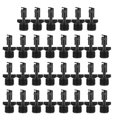 Imagem de 30 peças G1/2 rosca macho 180° bocal de pulverização tipo ventilador cabeças de aspersão para economia de água jardim irrigação gramados terraços estufas quintais sistemas de refrigeração
