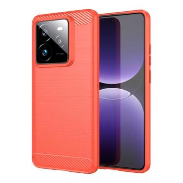Imagem de Capas Compatível com OPPO Realme GT7 Pro,Resistente a riscos,Anti-impressão digital e proteção contra quedas.Botão de pressão flexível Proteção completa -Red