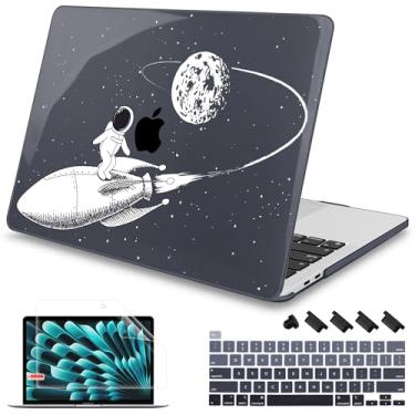 Imagem de Mektron Capa para MacBook Pro 16 polegadas A2141 versão 2019 16 polegadas com tela de retina líquida/Touch ID, capa rígida de plástico com película de teclado, protetor de tela e plugue de poeira,