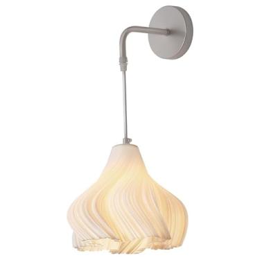 Imagem de Luminárias de parede japonesas estilo Wabi-Sabi, luminárias de parede de ferro, estilo creme, personalidade, arandelas de cabeceira para quarto com base E14/E12, luminária de parede reguláve