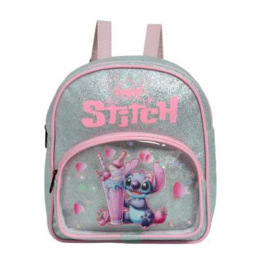 Imagem de Mochila Infantil De Costas Stitch Feminina Tam P Reforçada - Plike