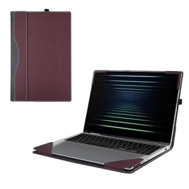 Imagem de Capa para Samsung Galaxy Book 5/4/3 Pro 360 e Galaxy Book4/3 Pro e Galaxy Book 4/3 Ultra[Não serve para Galaxy Book4/3 360], capa 2 em 1, capa de couro PU (vermelho)