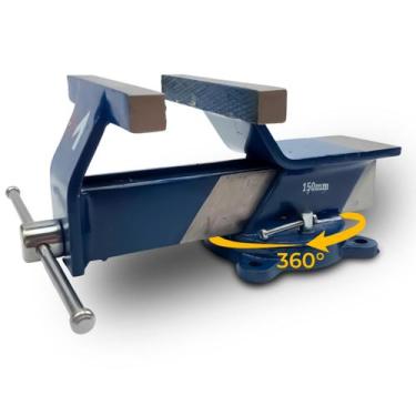 Imagem de Morsa Torno de Bancada Menegotti 06 C/ Bigorna Ferro Fundido Com Base 