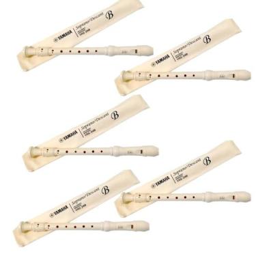 Imagem de Kit 5 Flautas Doce Yamaha Yrs-24B Barroca