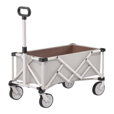 Imagem de carroça Carrinho de vagão multifuncional com rodas carrinho de vagão dobrável com dossel vagão utilitário ao ar livre para acampamento vagão de mercearia portátil dobrável