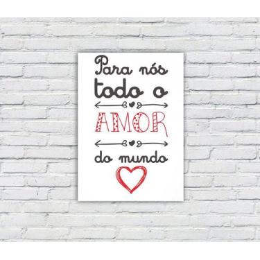 Imagem de Quadro/Placa Decorativa MDF 20x28xm s/ Moldura Tema Namorados - I Love