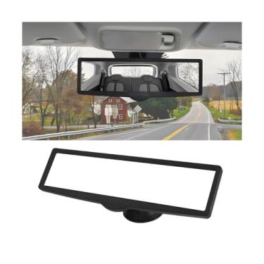 Imagem de Osilly Espelho retrovisor de carro, antirreflexo de veículo com ventosa ajustável, acessórios de lente convexa interna automotiva grande angular HD, universal para SUV, Sedan, caminhão