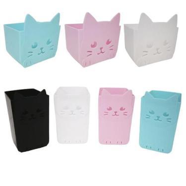 Imagem de Porta Lápis Objetos Organizador Formato Gatinho Porta Treco - DY