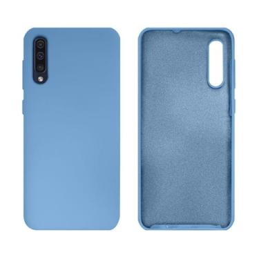 Imagem de Capinha para Galaxy A50 e A30s Silicone Aveludado - GCM, Azul Caribe