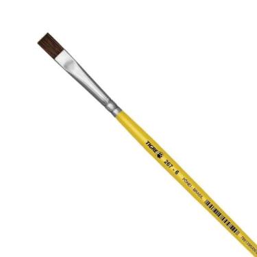 Imagem de Pincel Escolar Chato Amarelo 267 Nº 06 - Tigre