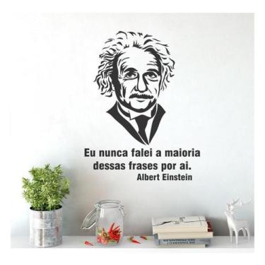 Imagem de Adesivo De Parede Decorativo Frase Albert Einstein Engraçada - Dekal I