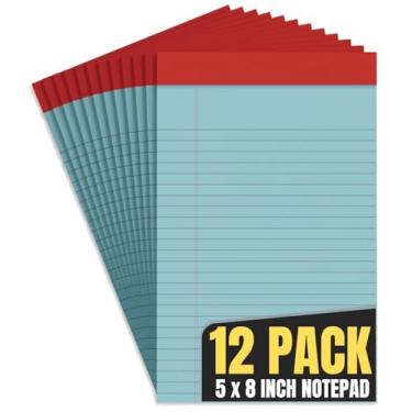 Imagem de 1InTheOffice Blocos legais legais Jr 12 x 20, blocos legais coloridos, blocos de notas legais pequenos, bloco de notas pautado estreito, branco, 50 folhas/bloco, (pacote com 12)