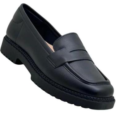 Imagem de Sapato Mocassim Loafer Moleca 5823.100 Feminino, Preto, 36