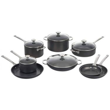 Imagem de Conjunto de Panelas e Frigideiras Antiaderentes, 13 Peças, LE CREUSET TNSP0013, Preto
