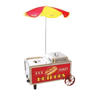Imagem de Carrinho de Salsicha Profissional em Aço Inoxidável até 60 Unidades, 1200W, 110v, BENCH...