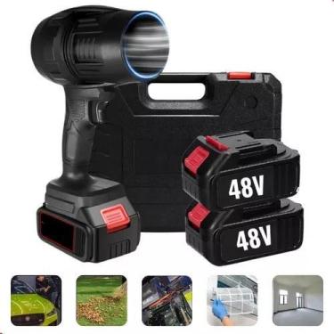 Imagem de Soprador turbo portátil usb recarregável 2 baterias Bivolt forte - j.b