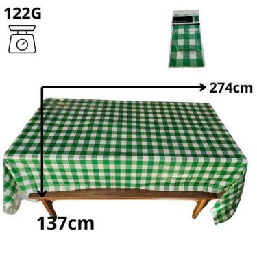 Imagem de Toalha Plástica Xadrez Festa Junina 137x274 Grande Azul - Sm decora