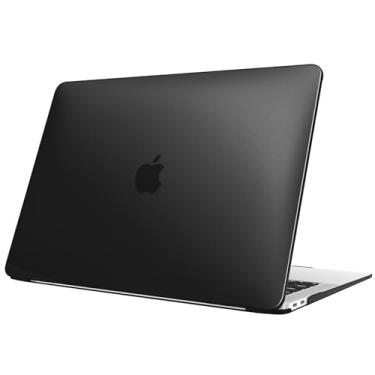 Imagem de Fintie Capa para MacBook Air 13 polegadas A2337 (M1) / A2179 / A1932 (2022 2021 2020 2019 2018 ) - Capa rígida de encaixe para MacBook Air 13 Retina Display com Touch ID (preto gelo)