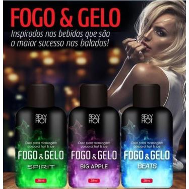 Imagem de Fogo e Gelo Óleo Para Massagem Beijável 38ml Sexy Hot, Spirit