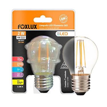 Imagem de Lâmpada LED de Filamento Foxlux G45 (Bolinha) - E27-2W - BIVOLT