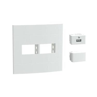 Imagem de Conjunto 4x4 Tomada 20A + Entrada Usb-A Lunare Up Schneider