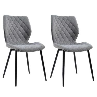 Imagem de Conjunto com 2 Cadeiras Palmer Cinza