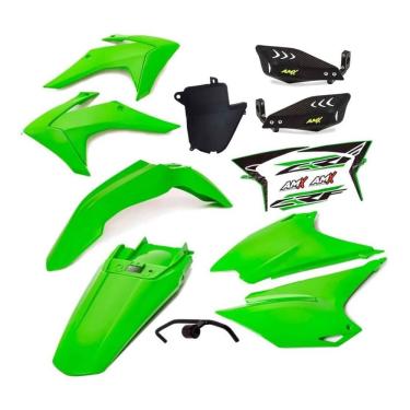 Imagem de Kit Plástico Crf 230 2015 - 2018 Verde + Protetor De Mão