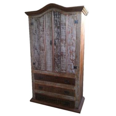 Imagem de Guarda-Roupas Square Em Madeira De Demolição - Cód 1434