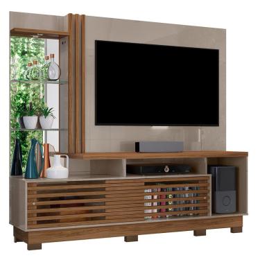 Imagem de Estante Home Theater Frizz Plus para TV até 60 com Pés - Madetec Fendi/Naturale