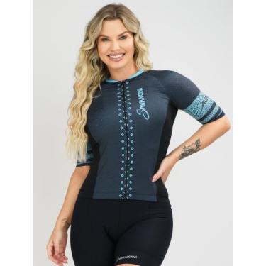 Imagem de Camisa Para Ciclismo Feminina Evolution Turquesa Savancini (3306), P