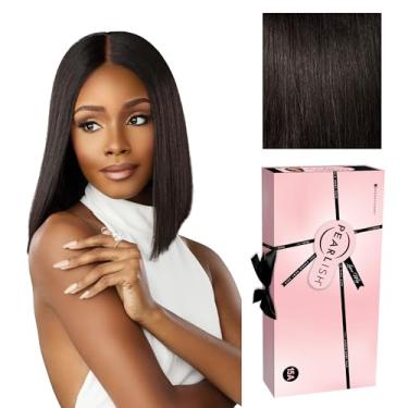 Imagem de Sensationnel Pearlish 2x6 lace wig - classic bob 12 inch behind the hairline glueless bleached knots and preplucked soft remy hair (NATURAL/BLACK)