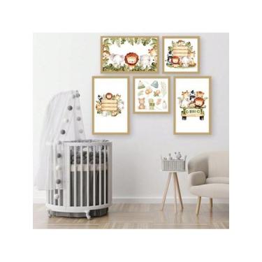 Imagem de Kit 5 Placas Quadros Decorativos Quarto Baby Infantil Menino Menina 70