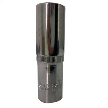 Imagem de Soquete Cachimbo Tucho Estriado Longo 17mm Encaixe 1/2 Pol - FERRAMENT