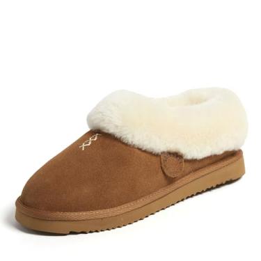 Imagem de Dearfoams Pantufa feminina Fireside Adelaide Shearling, Castanho, 11