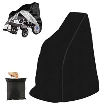 Imagem de Capa de cadeira de rodas à prova d'água, capa de cadeira de rodas, preta 210D com proteção de armazenamento de scooter de mobilidade à prova d'água, capas protetoras para cadeira de rodas elétricas ao