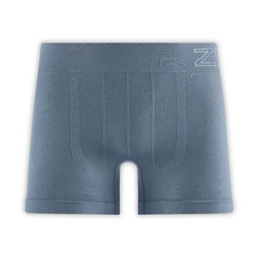 Imagem de Cueca Boxer em Poliamida Sem Costura  Zee Rucci Confortável, Azul, M