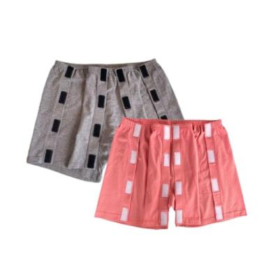 Imagem de Cuecas boxer pós-cirurgia, reutilizáveis, adaptáveis, para deficientes, para mulheres, cuecas adesivas para incontinência, design de peça única para pacientes pós-operatórios (femininas-GG)