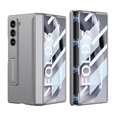 Imagem de Capa Antichoque Premium para Galaxy Z Fold6 Proteção para Dobradiça, Película HD e Suporte 3 posições (Grafite)