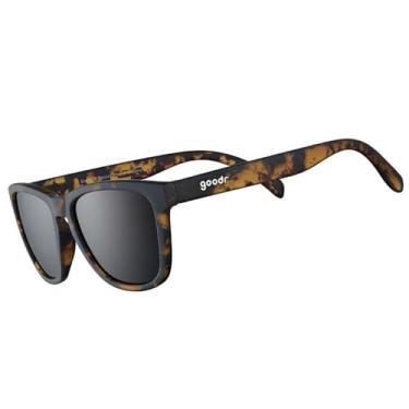 Imagem de goodr Óculos de sol polarizados Bosley's Basset Hound Dreams para homens e mulheres, armação marrom translúcida com lente marrom não refletiva, proteção UV400, sem deslizamento, Marrom, Medium