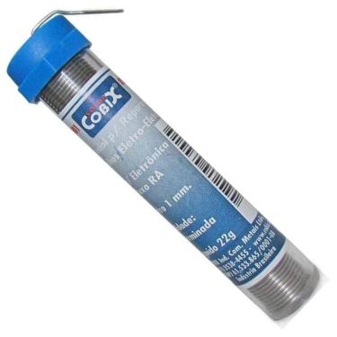 Imagem de Tubo de Estanho em Fio com Fluxo para Solda Cobix 1mm 22g