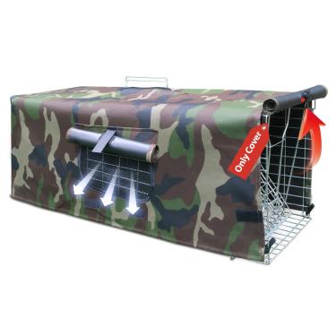 Imagem de Capa de gaiola de armadilha de animais, capa de gaiola de armadilha com janela respirável para gaiola de gato selvagem para gaiola de 1-2 portas 81 x 25 x 30 cm, guaxinim, esquilo, gambá 【Apenas capa